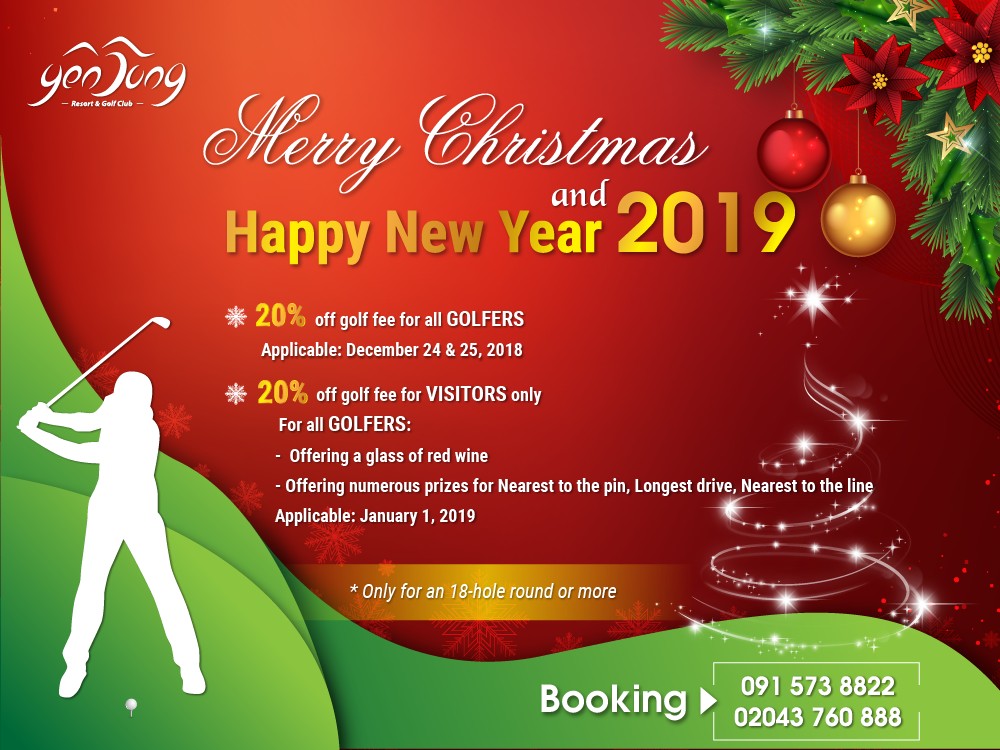 NOEL RỘN RÀNG – NGẬP TRÀN ƯU ĐÃI CÙNG SÂN GOLF YÊN DŨNG